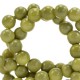 Opaque glass beads 4mm Green olive